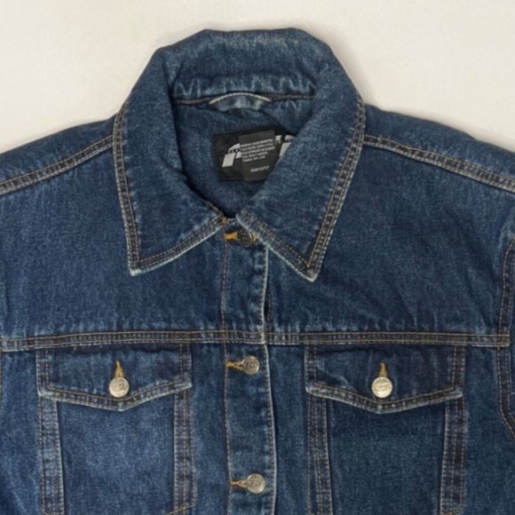 PCI By Kenpo Denim & Sherpa Jacket Blue Cotton Blend Jean Jacket Size L - Picture 10 of 14